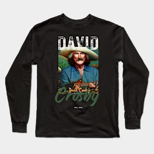 David Crosby vintage graphic design artwork Long Sleeve T-Shirt